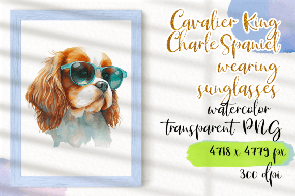 Download King Charles Spaniel with Sunglasses - Premium Resources