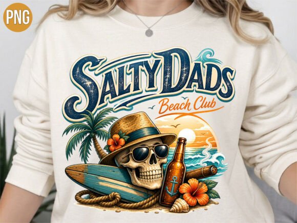 Download Salty Dads Beach Club Father's Day PNG - Premium Resources